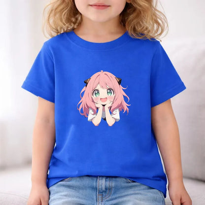 Kids Japanese Anime Spy X Family T-Shirt Sets cool Tops Boy Girls red Casual TShirt+Shorts Children's Summer Short Sleeve