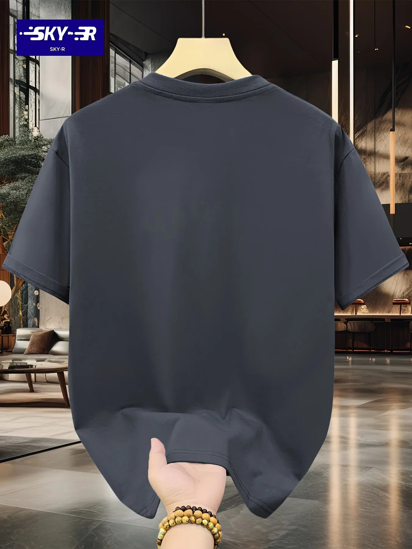 Men's summer 100% cotton fashionable casual loose Brooklyn New York printed sports round neck short sleeved T-shirt top
