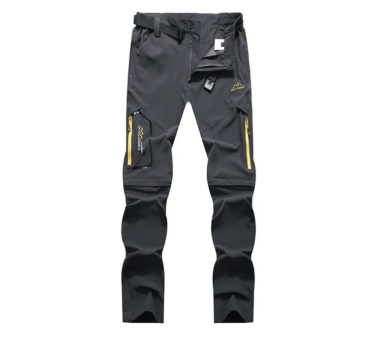 Mens Hiking Pants Convertible Lightweight Quick Dry Zip Off Fishing Safari Camping Travel Boy Scout Pants