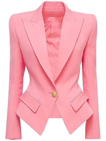 HIGH STREET Newest 2026 Designer Jacket Women's Slim Fitting Single Button Lapel Blazer