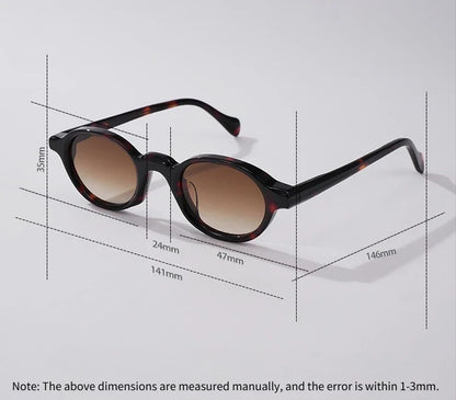 Fashion Top Quality Acetate Small Round Man Sunglasses Tourism Driving UV400 Protection Women Custom Prescription Sun Glasses