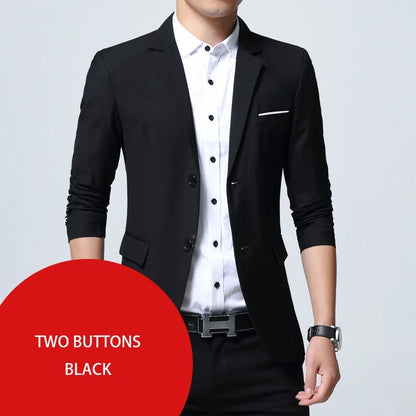 Spring Autumn Men Jacket Suit One Button Korean Style Blazer Non-ironing Mens Wedding Tuxedos Suits Blazer Masculino