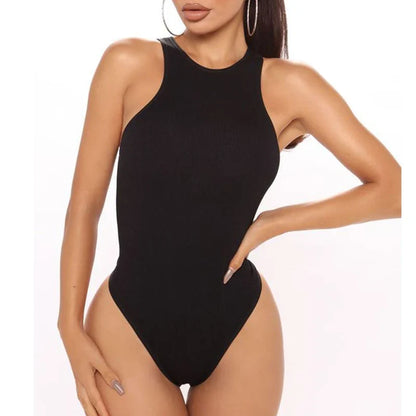 Halter Neck Body Shaper Suits Open Crotch Thong Shapewear Body Shapers Tummy Control Bodysuit Cupless Stretchy Jumpsuit
