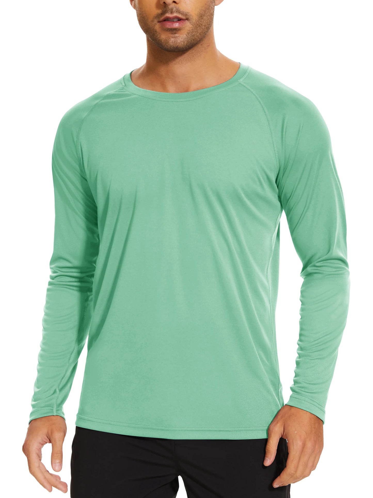 Men's Sun Protection T-shirts Summer UPF 50+ Long Sleeve Performance Quick Dry Breathable Hiking Fish T-shirts UV-Proof
