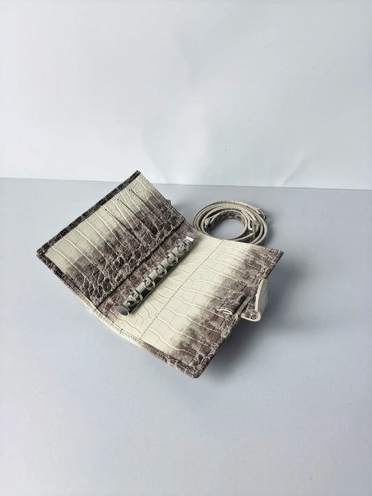 Nouveau Porte-Passeport en Cuir Véritable Lanière Organisateur de Voyage Porte-Billets Portefeuille RFID Rechargeable Format A6 Couleur Himalaya