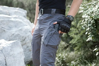 Outdoor Multi Pockets Cargo Pants Men Breathable Quick Dry Pants High Elastical Casual Spring Summer Loose Tactical Trousers Men