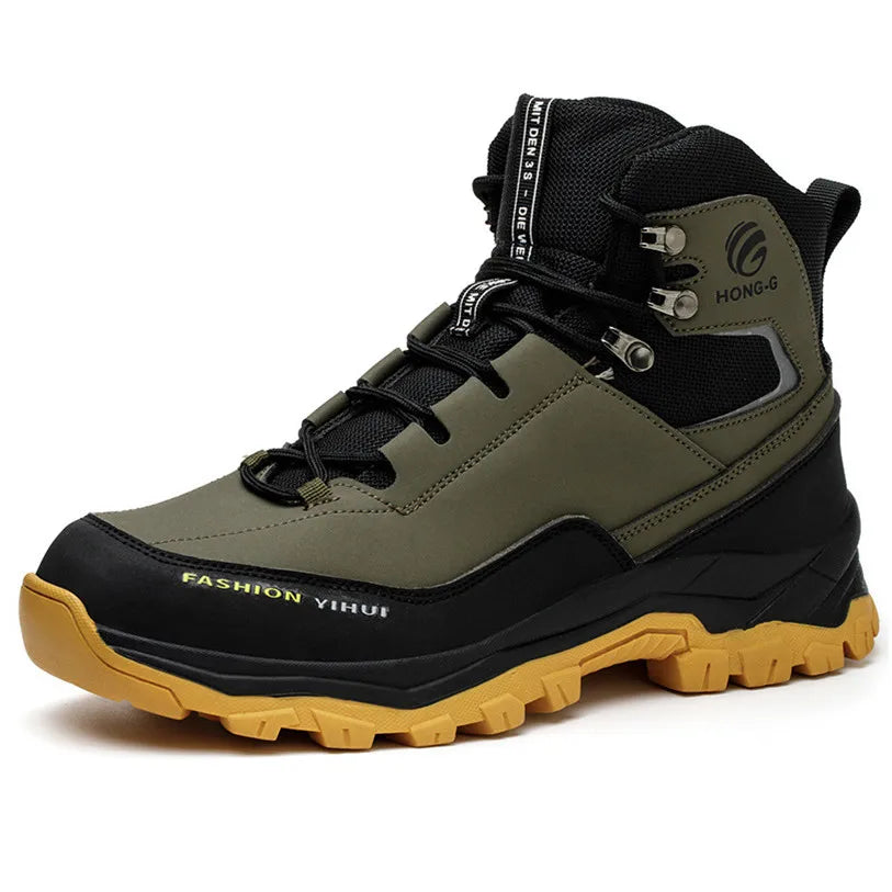 safety shoes man waterproof work safety sneakers high top boots anti puncture Work shoes steel toe working shoes with protection