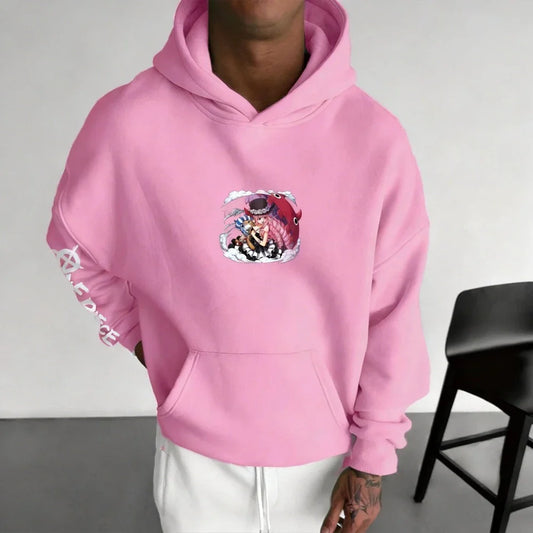 One Piece Men's Hoodie Sweatshirt Perona Japanese Anime Spring Autumn and Winter Boys Classic Long-sleeved Parent-child Outfit