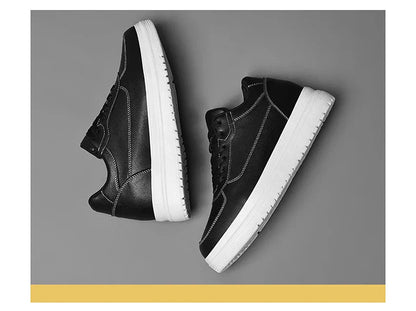 New Invisible Height-increasing Shoes for Men, 6CM-8CM-10CM Sports Shoes,White Leather Sports Shoes for Men,Enlarged Sizes 36-46