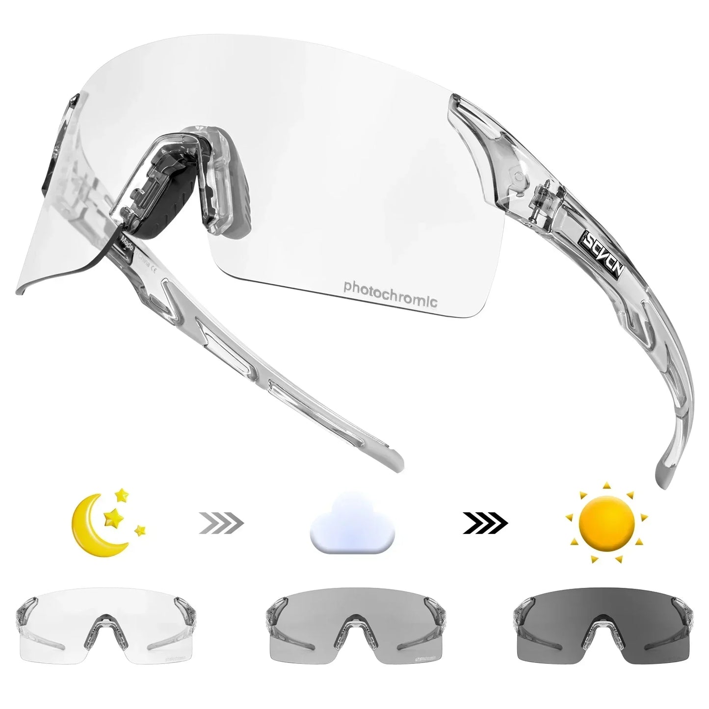 Photochromic Sunglasses Cycling Blue Outdoor Sports Bike Glasses Red Man MTB Fishing Glasses Eyewear Bicycle Goggles 2024