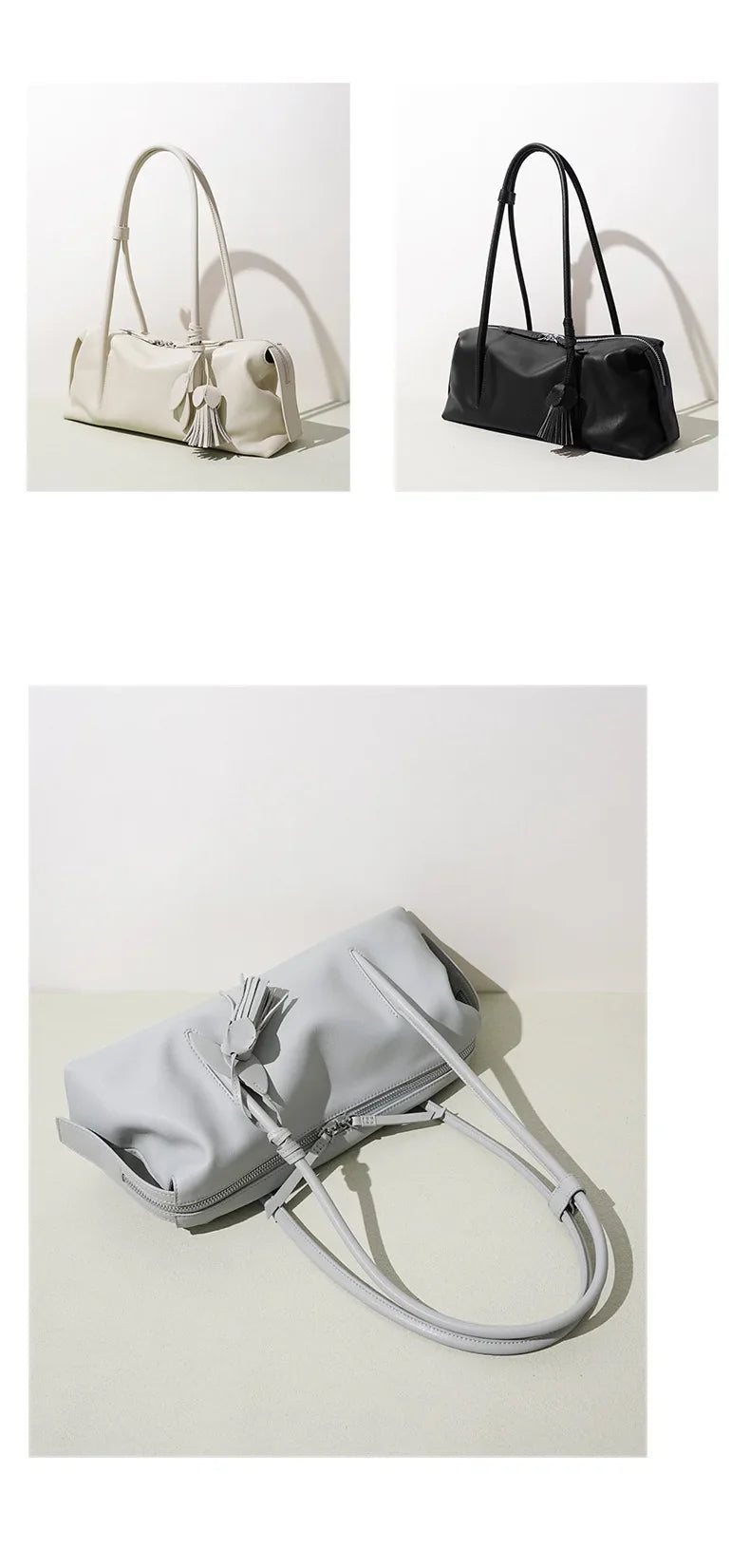 2026New Women's Casual Top Grain Leather Shoulder Bag Large Capacity Soft Pillow Handbag Underarm Tote for Daily Commute