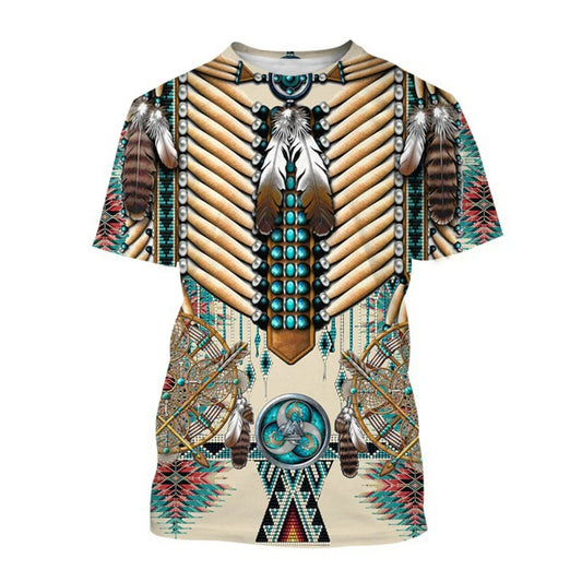 Summer Indian Ethnic Style 3D Print T-Shirts Streetwear Men Fashion Harajuku Casual Oversized O-Neck T Shirt Tees Tops