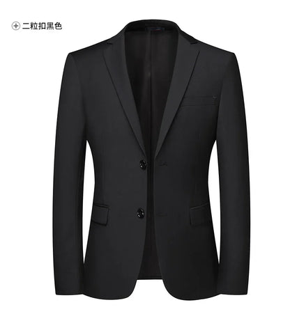 2026 New Arrival Men's Solid Navy Blue  black Blazer Single Breasted Formal Suit Jacket