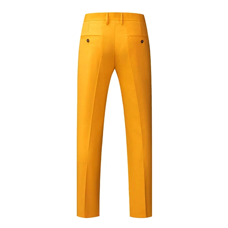 2026 New Men's Rose Red Trousers, Asian Size Blue Formal Pants, Black Pantalon Hombre.