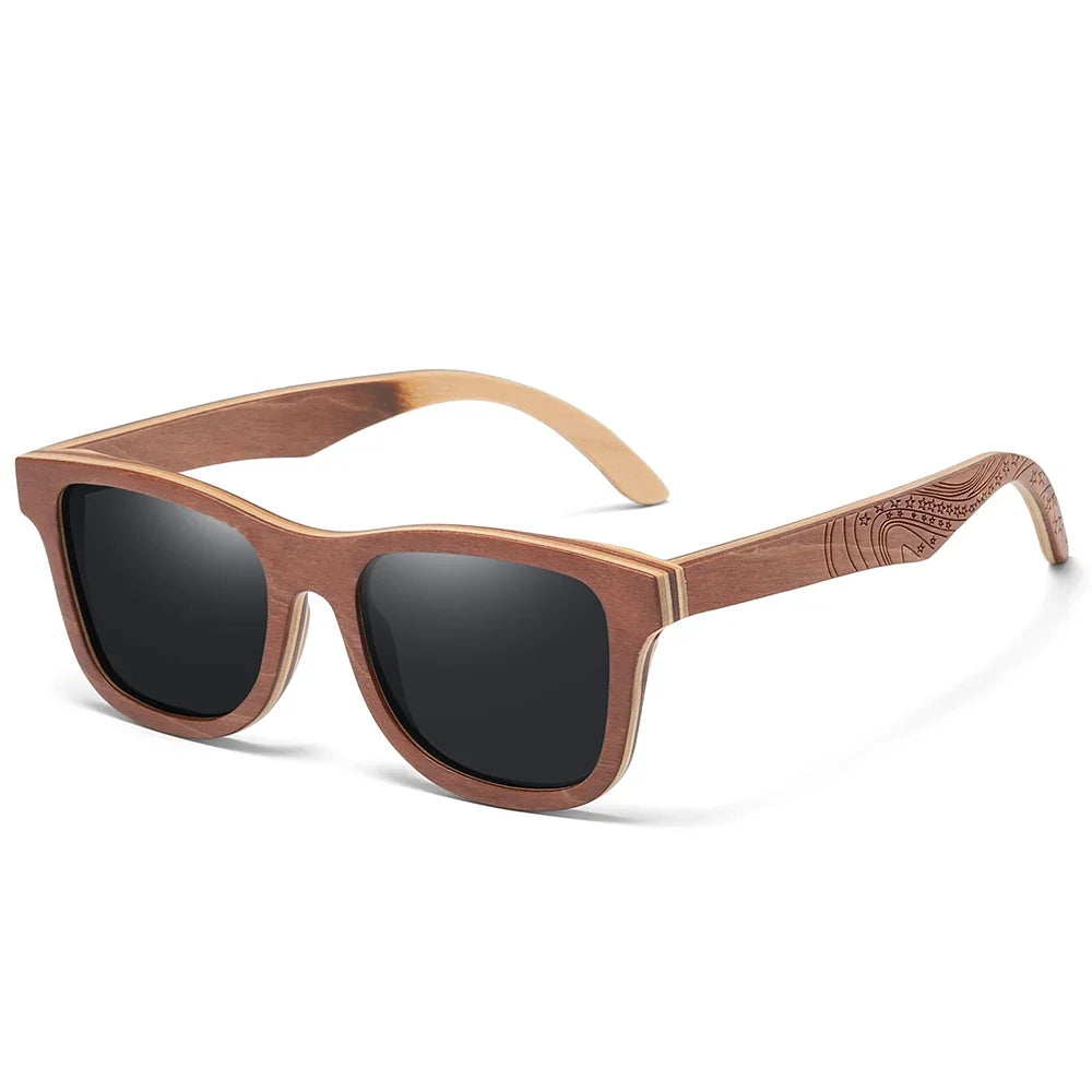 Natural Bamboo And Wooden Sunglasses VIP Manual Polarized Glasses Luxury Brand Environmental Degradable Glasses Gift Box