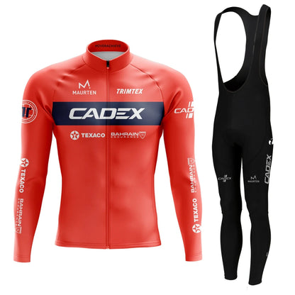 Pro Team CADEX Cycling Jerseys Men's Winter Thermal Fleece TRIMTEX Sports Cycl Clothing Outdoor Road Bike Apparel