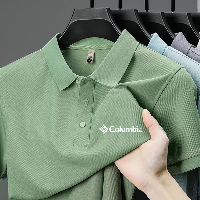 High End Brand New Men's Lapel Polo Shirt Summer Exquisite Letter Print Short Sleeve T-Shirt Business Leisure Fashion Men's Wear