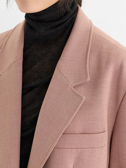 A Must-Have for Commuting~ 2026 Spring Women's Plus-Size Casual Blazer with Shoulder Pads, Oversized Loose Fit with a High-End Feel