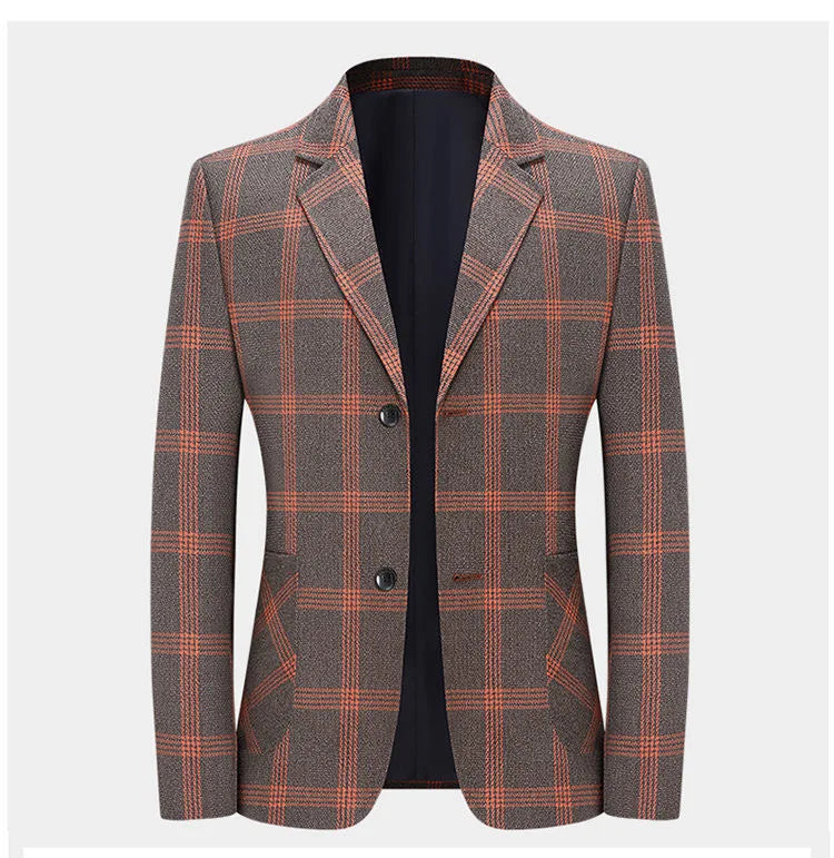 New style suit jacket - men's horizontal stripe business casual fashionable shirt - slim fit men's suit jacket