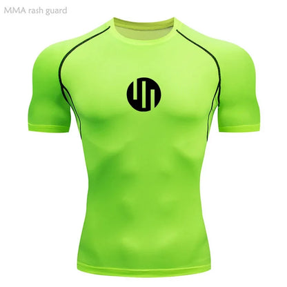 Running Men's Compression Long sleeve T-Shirt Gym Sports underwear Quick-drying Sweat-Wicking Sunscreen Second Skin Workout Men