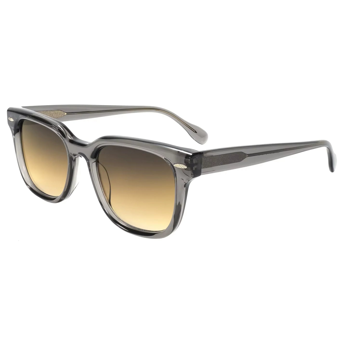 Black Acetate Sunglasses Vintage Rivet UV400 Non Polarized Lens Unisex High End Designer Sun Glasses Retro