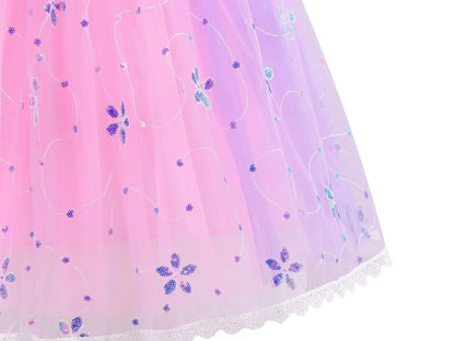 Girl Rapunzal Princess Dress Halloween Cosplay Ball Gown Party Costume Disguise Kids Outfit Children Clothes