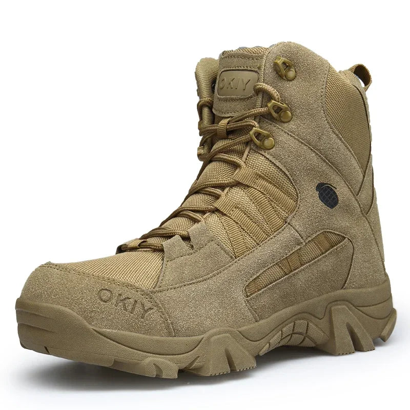 2024 Fashion Men's Desert Combat Boots Outdoor Leather Hiking Shoes Men Hunting Work Safty Boots Men's Short Boots ankle boots