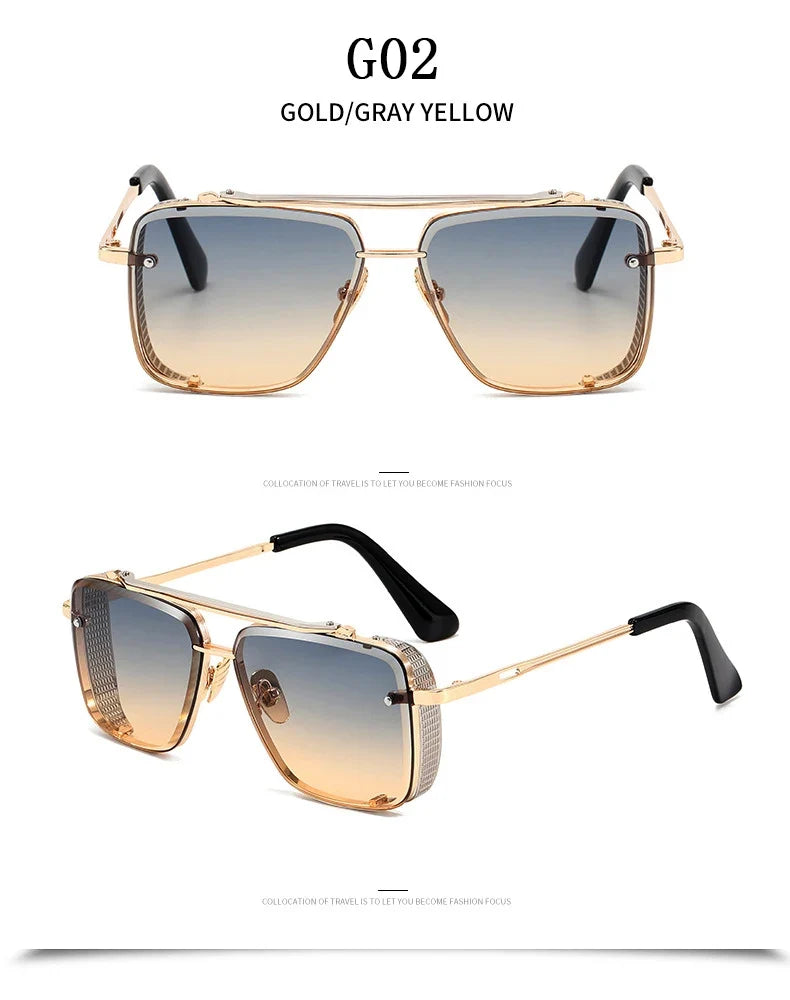 Square Punk Sunglasses For Men Vintage Steampunk Sunglasses Women Trendy Retro Luxe Fashion Glasses Gafas De Sol Hombre Oculos