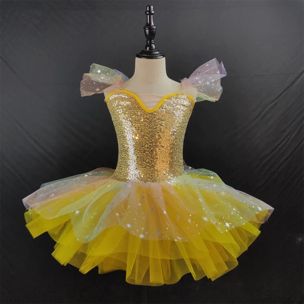 Fashion Performance Princess Dress Girls Clothes Summer Baby Ballet Leotard Vestidos Tutu Children's Ballet Skirt Dance Costume