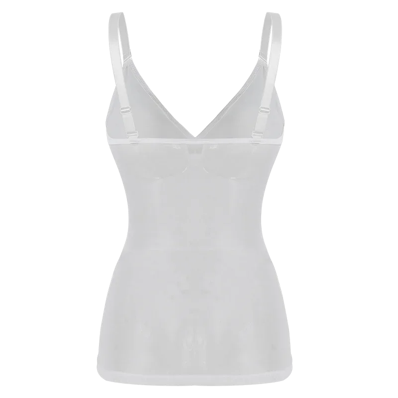 Women Built in bra Shapewear Camisole Tummy Control Body Shaper Slimming Underwear Compression Corset Bustier Tank Tops