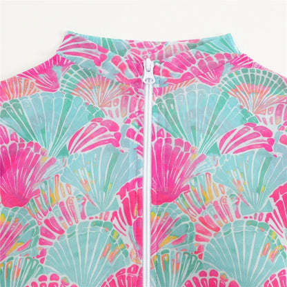 One Piece Sun Protection Swimwear 2026 Women Long Sleeved Print Swimsuit Female Sports Bathers Swimming Bodysuit Beach купальник