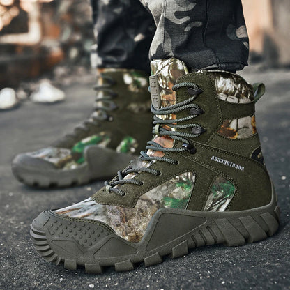 Outdoor High Top Mens Hiking Boots Waterproof Men Trekking Boots Hunting Sneakers Mountain Climbing Boots Botas Tacticas Hombre