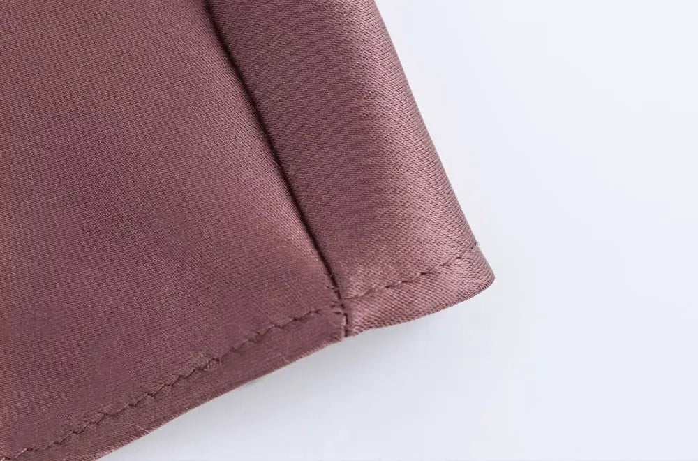 Women's Satin Midi Dress, V Neck, Thin Straps, Backless, Female Dresses, Sexy Fashion