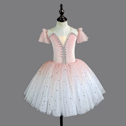 Girl Ballet Dress Dance Costumes Kids Outfit Vestidos Performance Party Baby Clothing Summer Girls Dresses Tutu Children's Day
