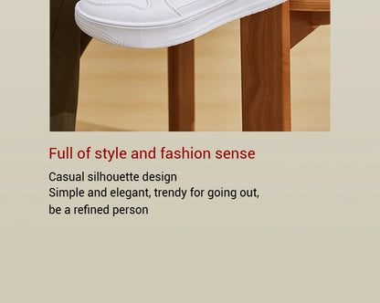 Men's Board Shoes Leather Splash Proof Classic Leisure Versatile Thick-soled Non-slip Airy Male Sneakers 672536622