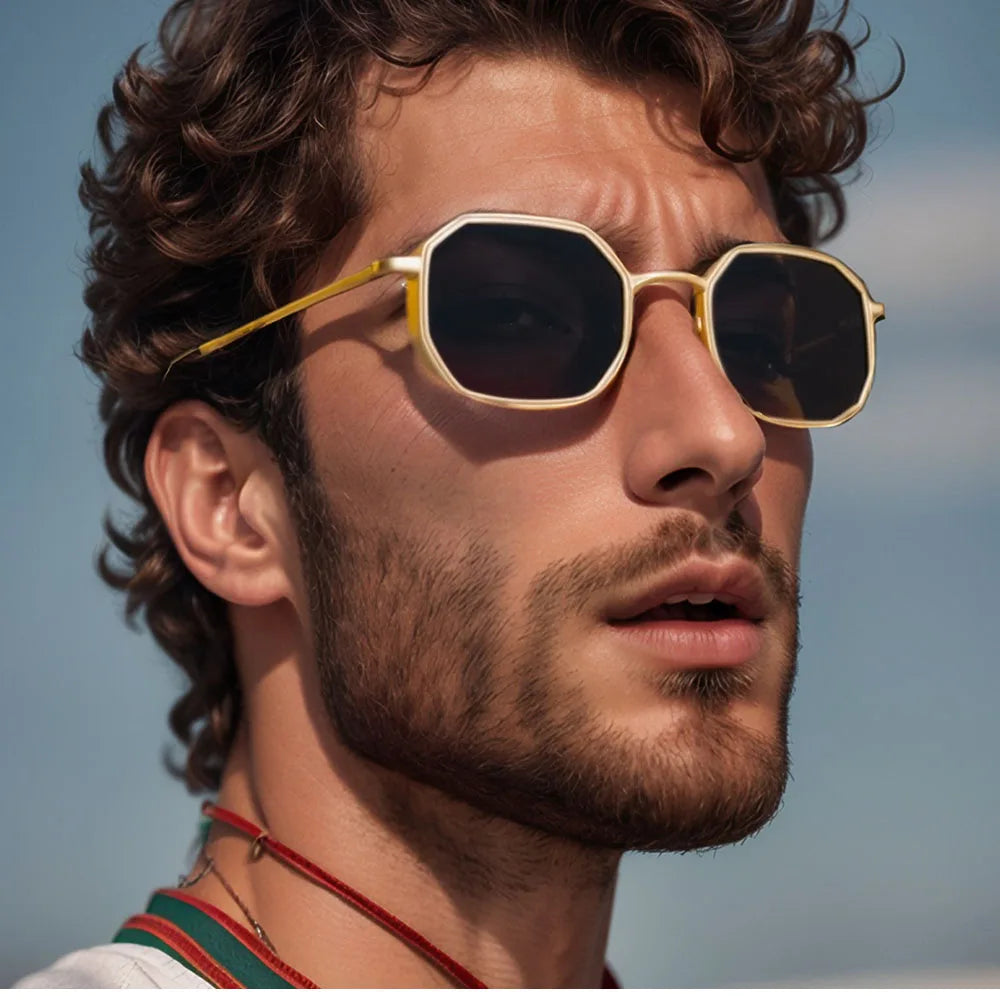 Steampunk Sunglass Men 2025 Square Sunglasses Women Trendy And Fashionable Vintage Fashion Glasses Gafas De Sol Hombre Zonnebril