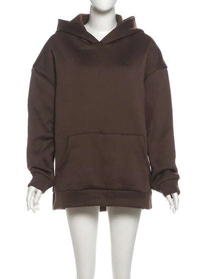 Hooded Harajuku Sweatshirt Women Autumn Trend Backless ShinyThrea Mesh Patchwork Casual Street Hipster Pulloverr