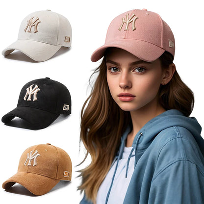 Fashion Embroidered Letters Baseball Cap for Men Women, Adjustable Unisex Couple Matching Sun Hat, Trendy Casual Duck Bill Cap