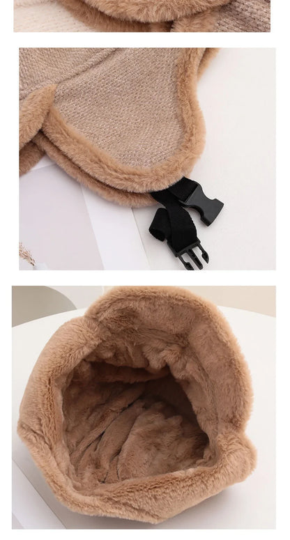 Russian Hat New Thick Warm Winter Htas for Men Women Fleece Lined Riding Hat Male Female Snow Ski Earflap Cap Bomber Hat