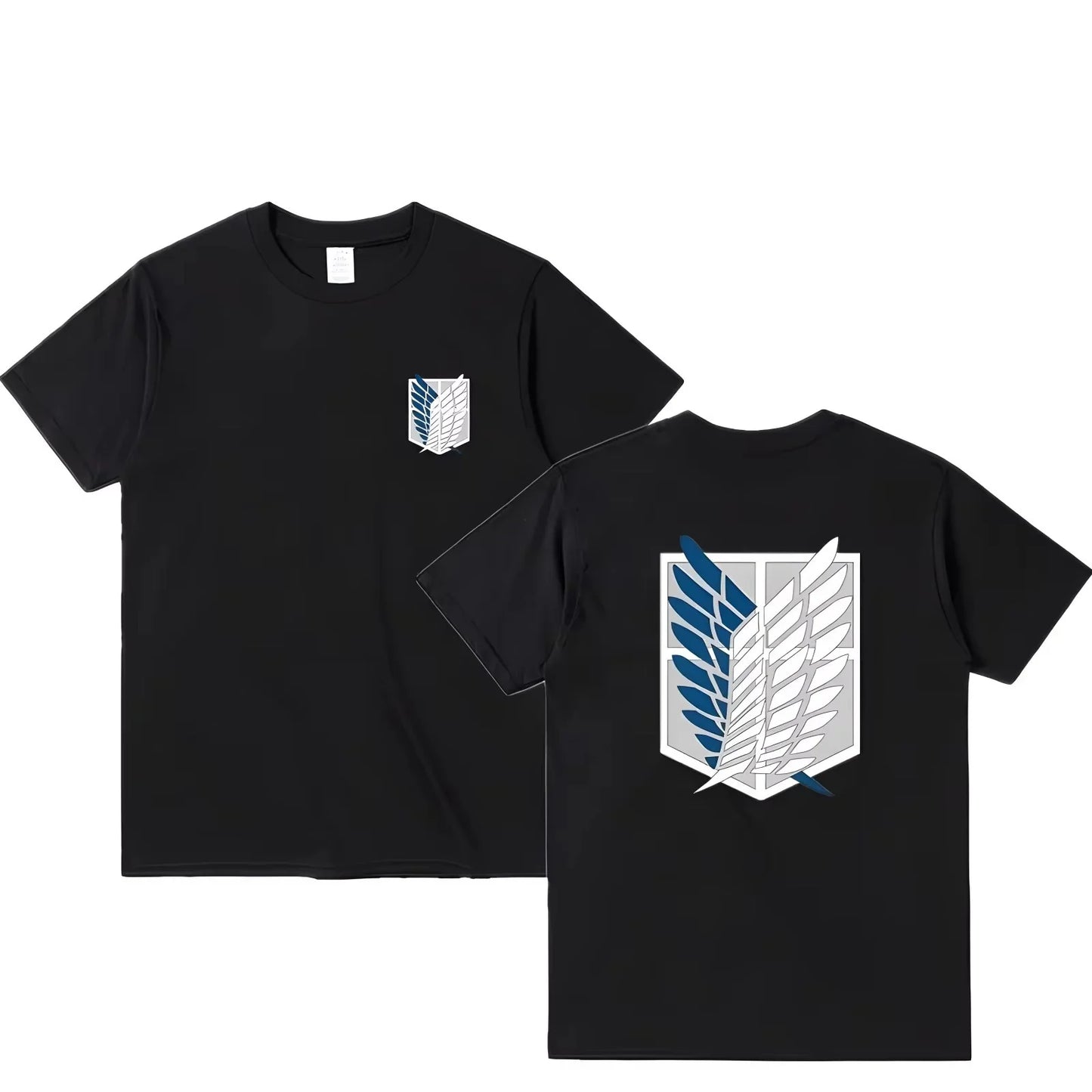 Attack on Titan T-shirt Wings of Freedom Short Sleeve Ackerman Mikasa Eren Jaeger Men High Quality Cotton Tops T Shirt