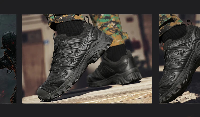 New Men Tactical Boot Combat Anti-Slip Brand Work Safety Shoes Breathable Special Force Army Boots Male Military Motorcycle Shoe