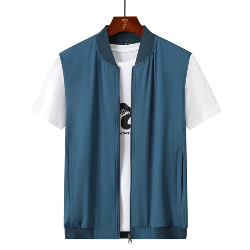 Summer Ultra-Thin Men's Vest Sleeveless Shoulders Quick Drying Breathable Jacket Outdoor Climbing Fishing Leisure Undershirt