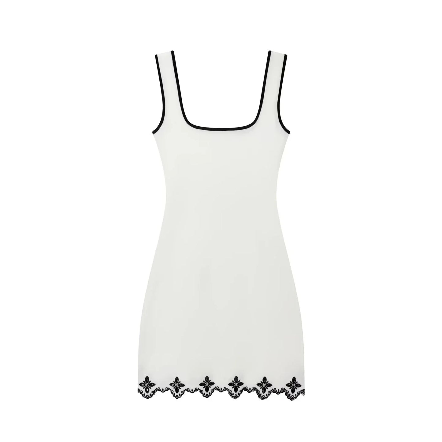European and American style 2025 winter new women's clothing artificial pearl embroidery sleeveless short dress