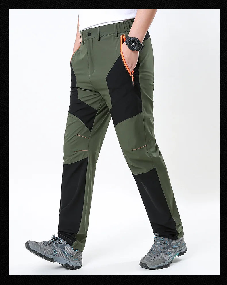 New Summer Men Thin Multi Pocket Work Pants Outdoor Casual Sports Breathable Cargo Pants Straight Leg Loose Tooling Trousers 4XL