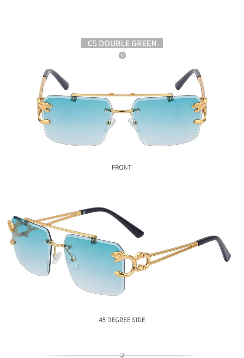 New Retro Rimless Sunglasses For Men Steampunk Sunglasses Women Punk Fashion Glasses Vintage Shades Gafas De Sol Sonnenbrill Sun