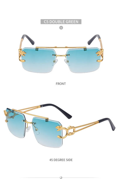 New Retro Rimless Sunglasses For Men Steampunk Sunglasses Women Punk Fashion Glasses Vintage Shades Gafas De Sol Sonnenbrill Sun