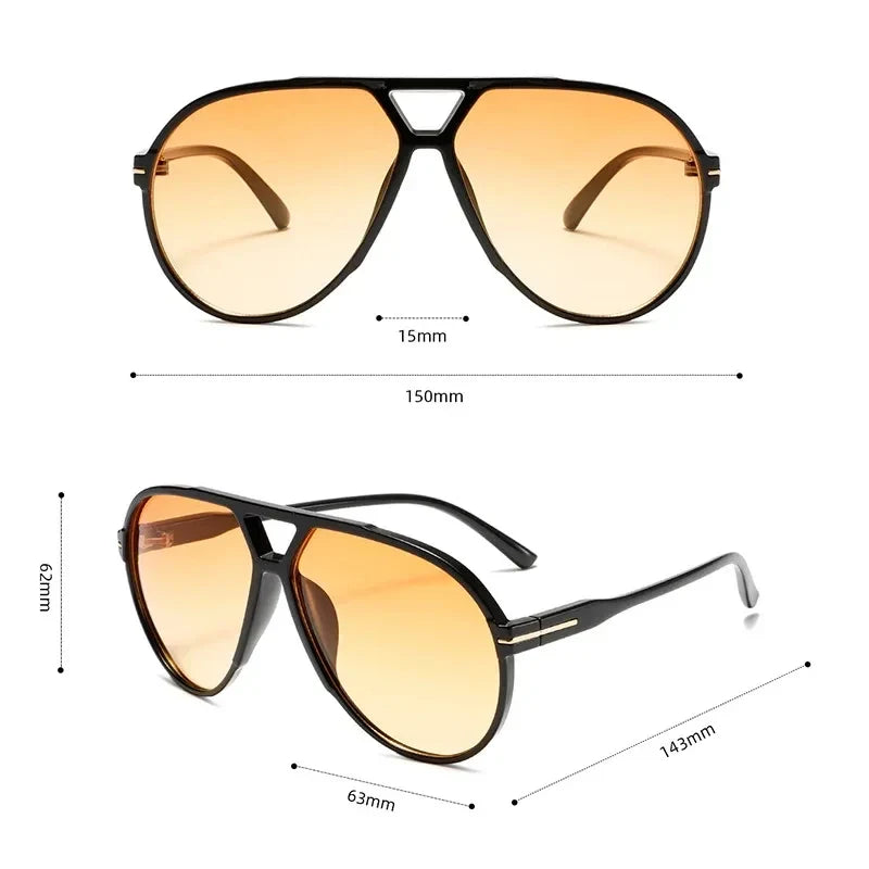 Fashion Designer Inspired Sunglasses Men Women Vintage Oversized Pilot Sun Glasses Retro Gafas Lentes De Sol Hombre Mujer