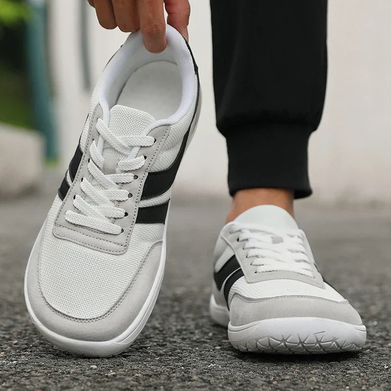 New Wide Toe Men Shoes Casual Versatile Soft Sole Wide Last Shoes Walking Sneakers Breathable Mesh Comfortable Barefoot Shoes