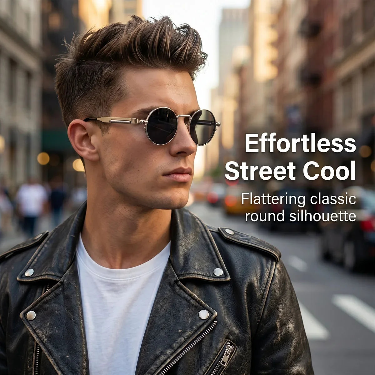 Round Steampunk Sunglasses Men UV400 Protection Punk Fashion Glasses Vintage Luxury Dropshipping Gafas De Sol Lunette De Soleil