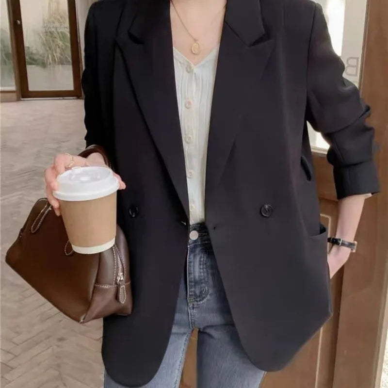 New Fashion Spring Autumn Blazer Women Long Sleeve Office Ladies Suit Jacket Business Work Wear Formal Coat Female Outerwear
